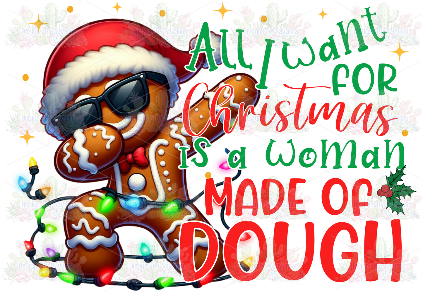 Woman made of dough DTF Transfer