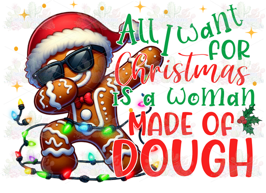 Woman made of dough DTF Transfer